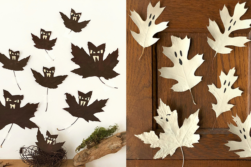 DIY Leaf Ghosts and Leaf Bats - Woodlark Blog